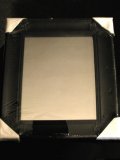 SPIEGEL 27cm x 33cm - Rahmen schwarz verziert - Gothic Fetisch Wandspiegel