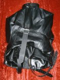 ZWANGSJACKE L -Fesseljacke -Leder -schwarz -Fetisch -Bondage -BDSM